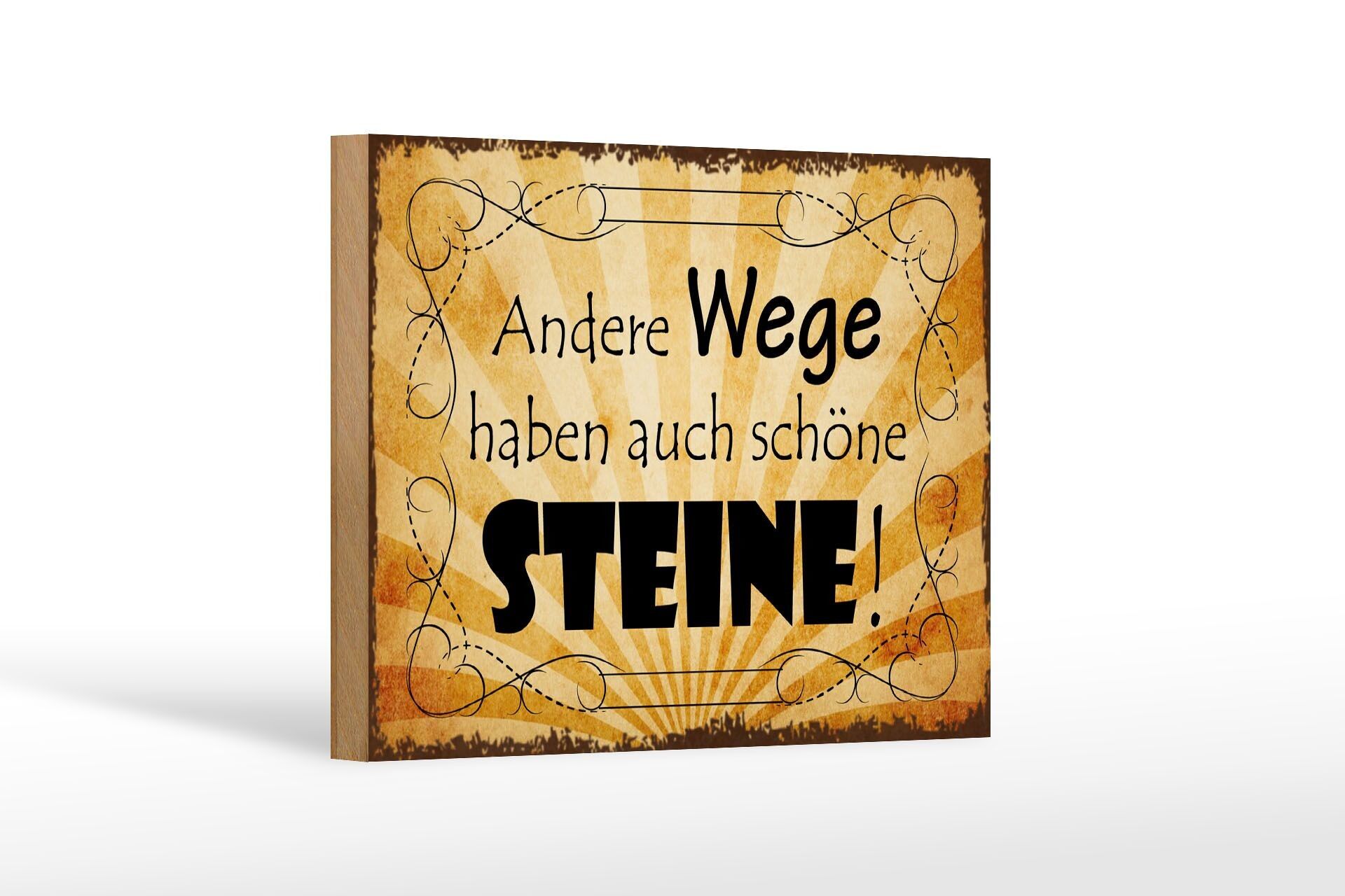 Cartel de madera que dice 18x12 cm otras formas también hermosa decoración de piedra