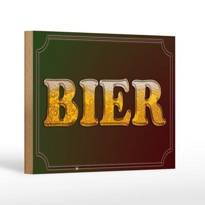 Wooden sign notice 18x12 cm beer wall decoration