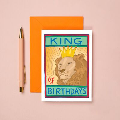 Tarjeta del rey de los cumpleaños | Tarjeta de cumpleaños masculina