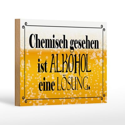 Cartello in legno con scritta 18x12 cm decorazione con soluzione chimica vista