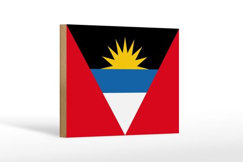 Holzschild Flagge Antigua und Barbuda 18x12 cm Flag Dekoration