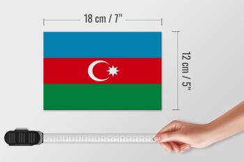 Drapeau en bois de l'Azerbaïdjan, 18x12cm, décoration du drapeau de l'Azerbaïdjan 4