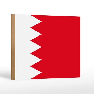 Holzschild Flagge 18x12 cm Flag Bahrain Bahrains Fahne Dekoration