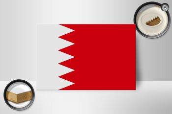Drapeau en bois 18x12 cm, drapeau de Bahreïn, décoration de drapeau de Bahreïn 2