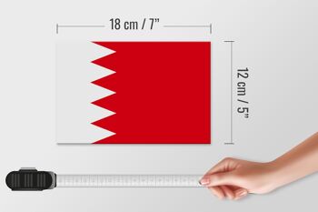 Drapeau en bois 18x12 cm, drapeau de Bahreïn, décoration de drapeau de Bahreïn 4
