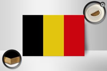 Panneau en bois drapeau de la Belgique 18x12 cm Décoration drapeau de la Belgique 2