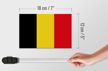 Panneau en bois drapeau de la Belgique 18x12 cm Décoration drapeau de la Belgique 4