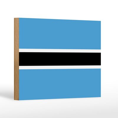 Cartello in legno bandiera del Botswana 18x12 cm Decorazione bandiera del Botswana