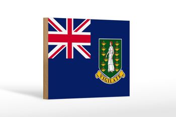 Drapeau en bois des îles Vierges britanniques, 18x12 cm, décoration de drapeau 1