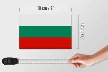 Panneau en bois drapeau de la Bulgarie 18x12 cm Décoration drapeau de la Bulgarie 4