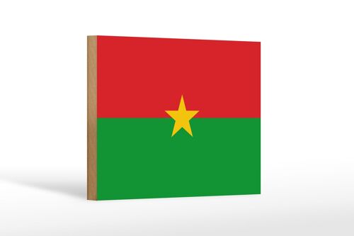 Holzschild Flagge Burkina Fasos 18x12 cm Flag Burkina Faso Dekoration
