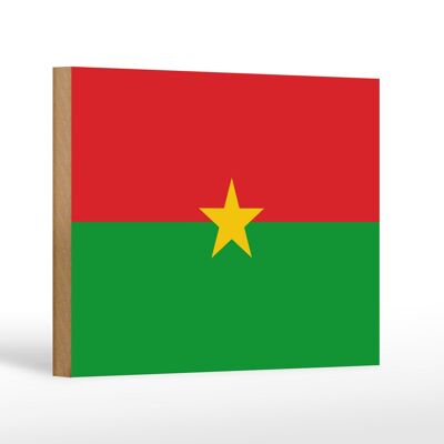 Holzschild Flagge Burkina Fasos 18x12 cm Flag Burkina Faso Dekoration