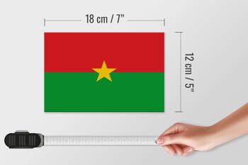 Panneau en bois drapeau Burkina Faso 18x12 cm Drapeau Burkina Faso décoration 4