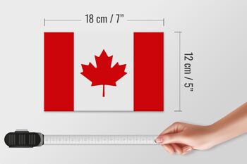 Panneau en bois drapeau du Canada 18x12 cm Décoration drapeau du Canada 4