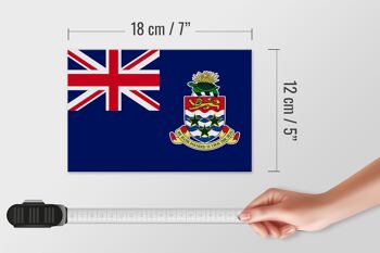 Panneau en bois drapeau Îles Caïmans 18x12 cm Décoration Îles Caïmans 4