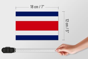 Panneau en bois drapeau du Costa Rica 18x12 cm Décoration drapeau du Costa Rica 4