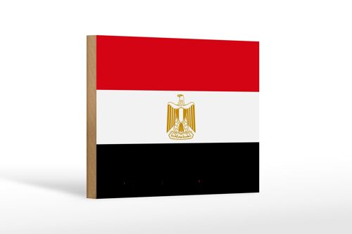 Holzschild Flagge Ägyptens 18x12 cm Flag of Egypt Dekoration