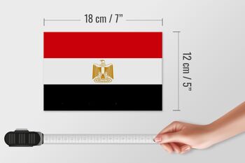 Panneau en bois drapeau de l'Egypte 18x12 cm Décoration drapeau de l'Egypte 4