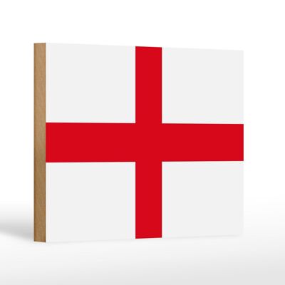Letrero de madera Bandera de Inglaterra 18x12 cm Decoración bandera de Inglaterra