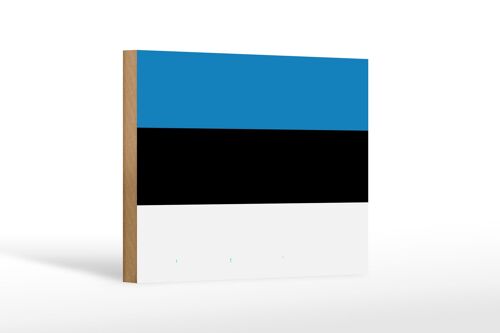 Holzschild Flagge Estlands 18x12 cm Flag of Estonia Dekoration