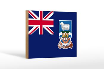 Panneau en bois drapeau des îles Falkland 18x12 cm décoration des îles Falkland 1