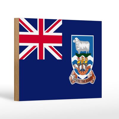 Holzschild Flagge Falklandinseln 18x12 cm Falkland Islands Dekoration