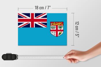 Panneau en bois drapeau des Fidji 18x12 cm Décoration drapeau des Fidji 4
