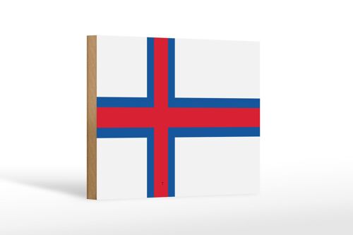 Holzschild Flagge Färöer 18x12cm Flag of the Faroe Islands Dekoration