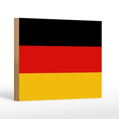 Holzschild Flagge Deutschlands 18x12 cm Flag of Germany Dekoration