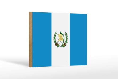 Holzschild Flagge Guatemalas 18x12 cm Flag of Guatemala Dekoration