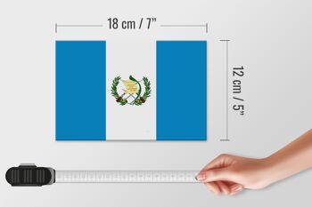 Panneau en bois drapeau du Guatemala 18x12 cm Décoration drapeau du Guatemala 4