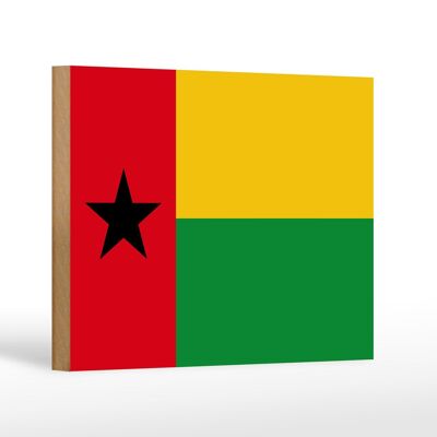 Holzschild Flagge Guinea-Bissaus 18x12 cm Guinea-Bissau Dekoration