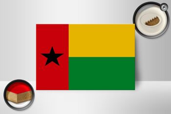 Panneau en bois drapeau de Guinée-Bissau 18x12 cm décoration Guinée-Bissau 2
