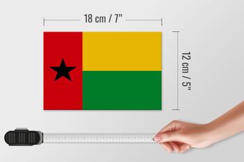 Panneau en bois drapeau de Guinée-Bissau 18x12 cm décoration Guinée-Bissau 4