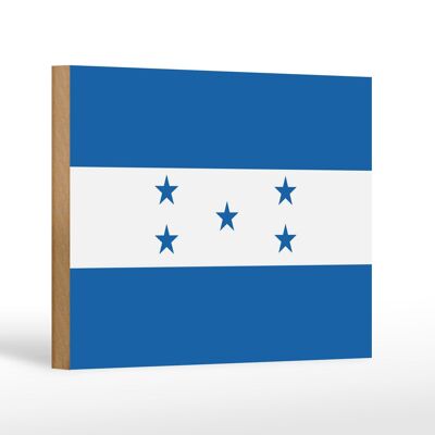 Letrero de madera bandera Honduras 18x12 cm Bandera de Honduras decoración