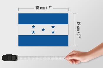 Panneau en bois drapeau Honduras 18x12 cm Décoration drapeau Honduras 4