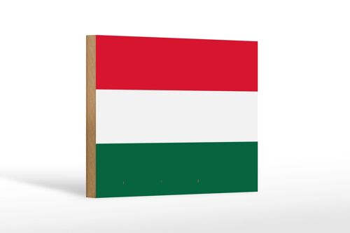 Holzschild Flagge Ungarns 18x12 cm Flag of Hungary Dekoration