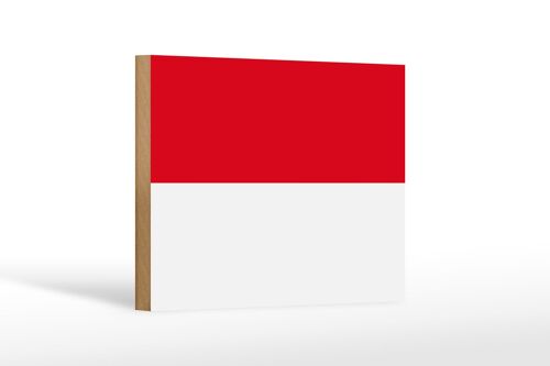 Holzschild Flagge Indonesiens 18x12 cm Flag of Indonesia Dekoration
