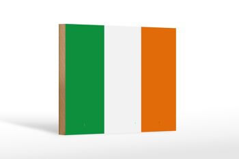 Panneau en bois drapeau de l'Irlande 18x12 cm Décoration drapeau de l'Irlande 1