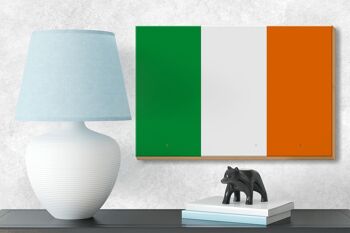 Panneau en bois drapeau de l'Irlande 18x12 cm Décoration drapeau de l'Irlande 3