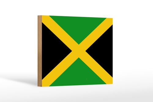 Holzschild Flagge Jamaikas 18x12 cm flag of Jamaica Dekoration