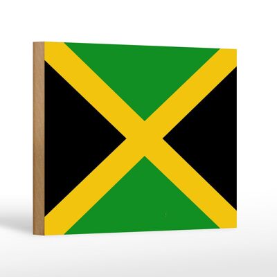 Holzschild Flagge Jamaikas 18x12 cm flag of Jamaica Dekoration