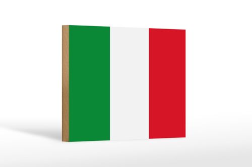 Holzschild Flagge Italiens 18x12 cm Flag of Italy Dekoration
