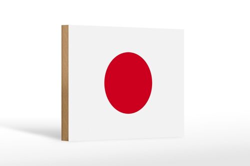 Holzschild Flagge Japans 18x12 cm Flag of Japan Dekoration