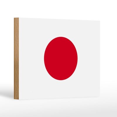 Cartello in legno bandiera del Giappone 18x12 cm Decorazione bandiera del Giappone