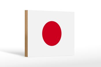 Panneau en bois drapeau du Japon 18x12 cm Décoration drapeau du Japon 1