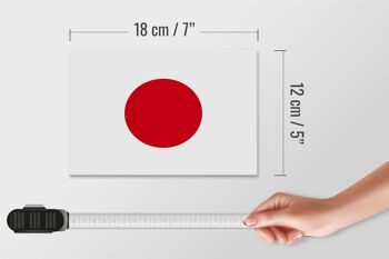 Panneau en bois drapeau du Japon 18x12 cm Décoration drapeau du Japon 4
