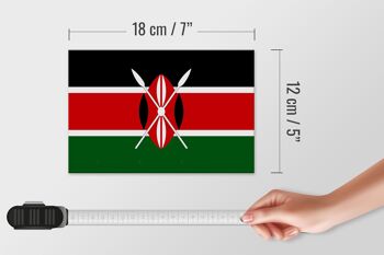 Panneau en bois drapeau du Kenya 18x12 cm Décoration drapeau du Kenya 4