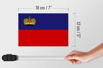 Panneau en bois drapeau Liechtenstein 18x12cm Drapeau Liechtenstein décoration 4