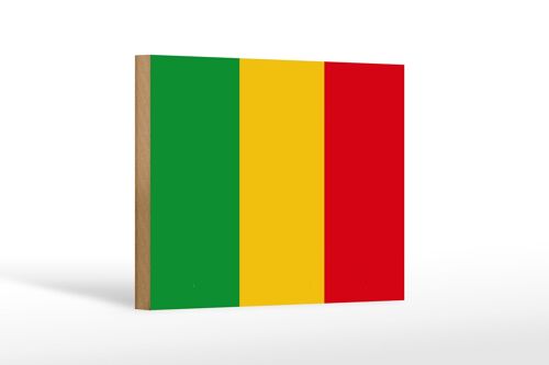 Holzschild Flagge Malis 18x12 cm Flag of Mali Dekoration